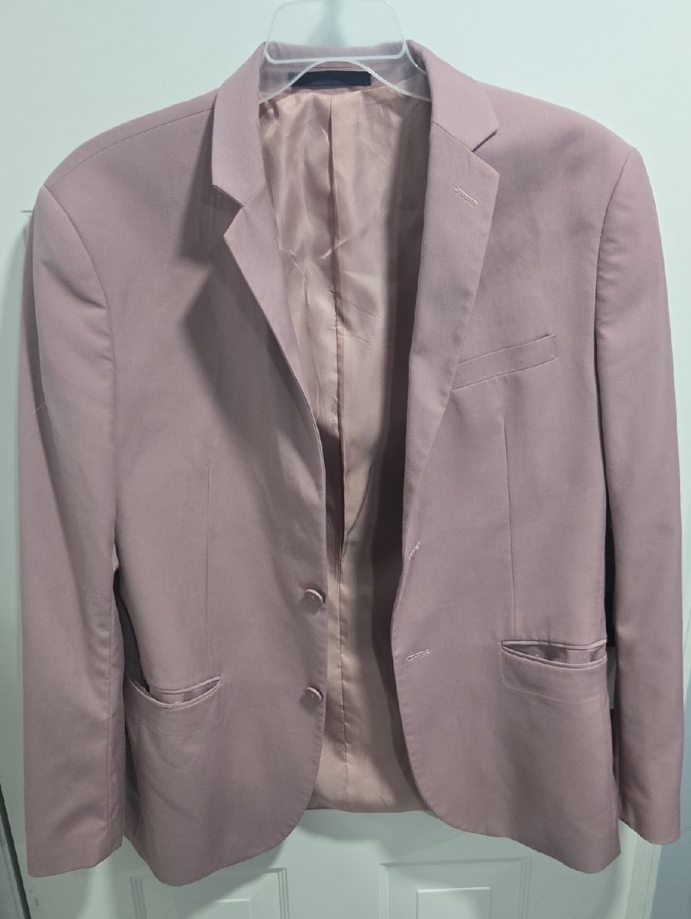 Men's Dusty Pink Single-Breasted Blazer